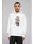Anime Attack On Titan Baskılı Beyaz Erkek Örme Kapşonlu Sweatshirt Uzun Kol 1