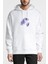Illustrator Öklid Lavanta Çiçek Kozmetik Mor Baskılı Beyaz Erkek Örme Kapşonlu Sweatshirt Uzun Kol 1