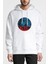 Stranger Things The Upside Down Biker Baskılı Beyaz Erkek Örme Kapşonlu Sweatshirt Uzun Kol 1