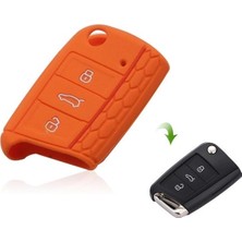 Parça Deponuz Volkswagen Golf 7, Golf 7,5 Sustalı Anahtar Silikon Kılıf, Anahtar Kabı