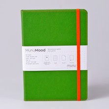 Munu Note A5 Munumood Rock Çizgili Ivory Kağıt Sert Kapak Defter Yeşil