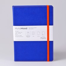 Munu Note A5 Munumood Popart Çizgili Ivory Kağıt Sert Kapak Defter Lacivert