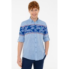 U.S. Polo Assn. Erkek Lacivert Uzunkol Gömlek 50218681-VR033