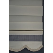 Halim Perdesan Zebra Stor Perde Ba-04 Krem Renk Etekli Bambu 80 x 200 cm