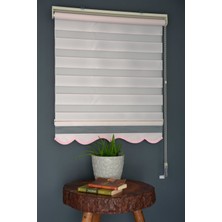Halim Perdesan Zebra Stor Perde Ba-06 Pudra Renk Etekli Bambu 100 x 200 cm