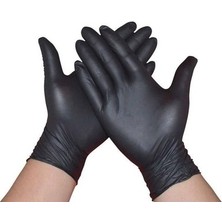 Has-Pet Siyah Pudrasız Nitril  Eldiven (Small) 100'LÜ 20 Paket - 1 Koli