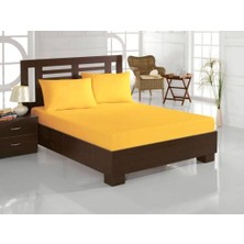 Çeyiz Diyarı Penye Çift Kişilik Lastikli Çarşaf Sarı