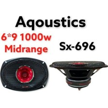 Aqoustics Sx -696 Profosyonel 6x9 Oval Midrange Dahili Tweeter