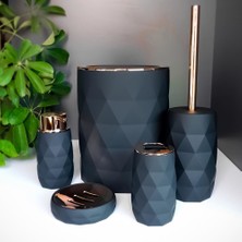 Hometarz Akrilik Rose Banyo Wc Takımı 5'li Sabunluk Fırçalık Set