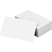 Yekru Beyaz Boş Baskısız Selefonsuz Kartvizit 350 gr Kağıt 100 Adet 8 x 5 cm
