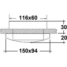 SEAWORLD Gömme Lamba Oval Gold, 20W, 116X60MM