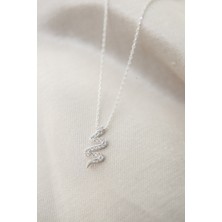 Elika Silver Kadın Yılan Model 925 Ayar Gümüş Kolye