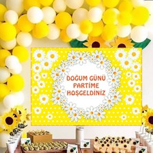 Parti Furyası Papatya Tema  Balon Zinciri ve 50X70 cm Afişli Set