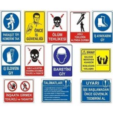 AlanSansli Iş Güvenliği Uyarı Levha Seti 10 Lu