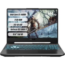 Asus TUF Gaming FX506HE-HN011 Intel Core i5 11400H 8GB 512GB SSD RTX 3050Ti Freedos 15.6" FHD Taşınabilir Bilgisayar