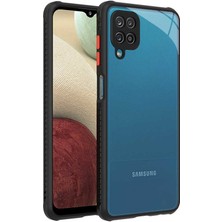 Case 4U Samsung Galaxy A12 Kılıf Darbe Koruyucu Kenar Kamera Korumalı Silikon Kaff Kapak Siyah