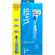 Gillette Venus Venüs Smooth Kadın Tıraş Makinesi + 3 Yedek Tıraş Bıçağı