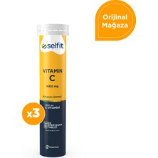 Selfit Vitamin C 1000 Mg 20 Efervesan Tablet x 3 Adet