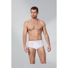 Namaldı 6 Adet Beyaz Renk Bantlı Slip Külot