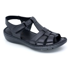 Trendyshoes Trendyshose 19S-860 Zn Deri Çırtlı Anatomic Confort Günlük Sandalet