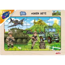 Playwood  Ahşap Eğitici Puzzle Asker Seti ONY-240