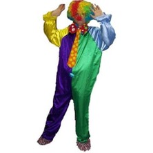 Ufuk Şaka Oyunları Merkezi Aksesuarlı Yetişkin Erkek - Bayan Tulum Palyaço Kostüm