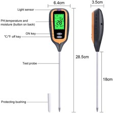 Hıye T-401 4in1 Ph Işık Sıcaklığı Nem Toprak Ph Ölçer