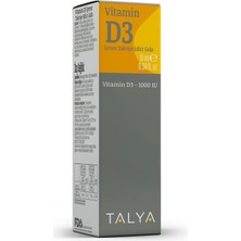 Talya Vitamin D3 İçeren Takviye Edici Gıda Damla, 1000 IU, 10 ml