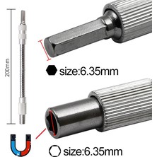 Depolife Köşe Delme Vidalama Adaptörü Metal Kör Nokta Vidalama Uzatma Hortumu Altıgen 1/4 Hex Bits Şaftlı