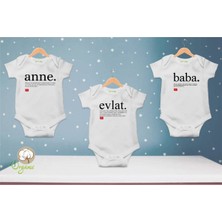 Limon Unisex Bebek Beyaz Anne - Baba - Evlat 3'lü Zıbın Seti