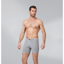 Namaldı Gri Renk Ribana Paçalı Boxer