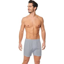 Seher 5 Adet Gri Renk Paçalı Boxer