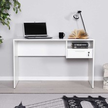 Adore Concept Kilitli Çekmeceli Çalışma Masası - Diamond Beyaz