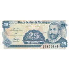 Benim Koleksiyonum Nikaragua, 25 Centavos (1991) P#170 Çil Eski Yabancı Kağıt Para