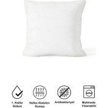 Valena Home Kırlent Kılıfı Iç Yastığı 50 x 50 cm 400 gr Boncuk Silikon Elyaf