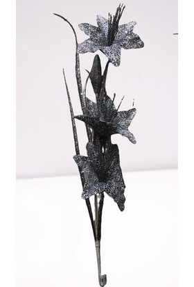 Green House Özel Desen Yapay Çiçek Gümüş 110 cm