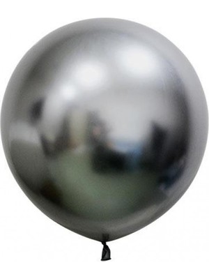 Hayaller Dükkanı Balon Krom Parlak Jumbo 24 Inc Uzay Gri Pk:3