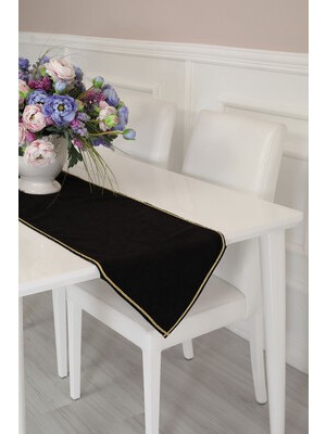 Aisha's Design Aishas Design Gold Şeritli Runner 140X40