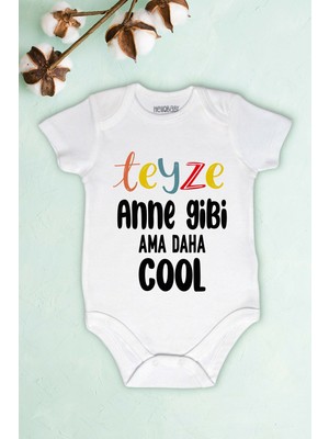 Limon Bebek Beyaz Teyze Anne Gibi Ama Daha Cool Baskılı Body Zıbın