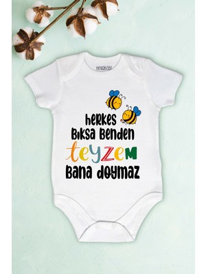 Limon Bebek Herkes Bıksa Benden Teyzem Bana Doymaz Baskılı Body Zıbın