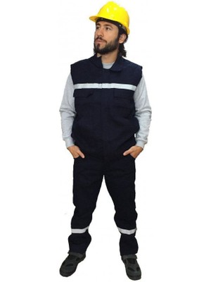 Mervem Iş Elbisesi Yelek Pantolon Takım 7/7 Gabardin Kumaş Reflektörlü