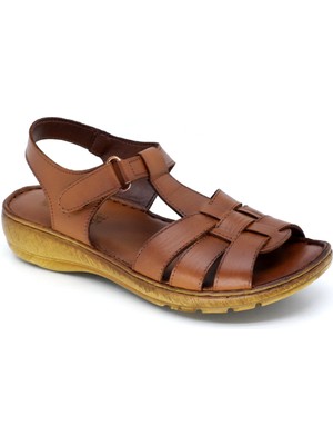 Trendyshoes Trendyshose 19S-860 Zn Deri Çırtlı Anatomic Confort Günlük Sandalet
