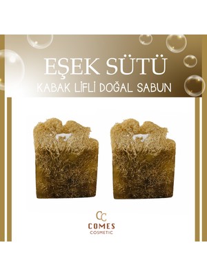 Comes Cosmetic 2'Li  Doğal Kabak Lifli Eşek Sütü Sabun
