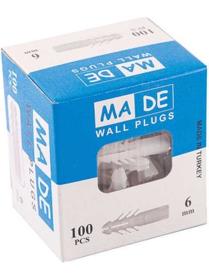 Made Standart Kutulu Dübel 6 mm  100 Adet-1kutu
