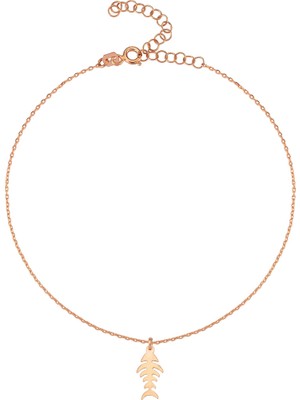 Altın Sepeti Altınsepeti Rose Gümüş Balık Kılçık Halhal