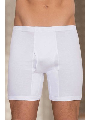 Berrak 3 Adet Beyaz Renk Paçalı Boxer