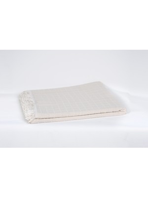 Kartex Küçük Kareli Buldan İşi Koltuk Çekyat Örtüsü - %100 Pamuklu