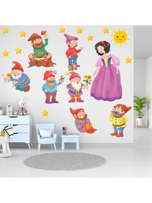 Echo Home Pamuk Prenses ve Yedi Cüceler Anaokulu ve Çocuk Odası Duvar Sticker