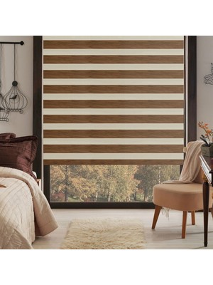 Linadora Zebra Stor Bambu Kahve