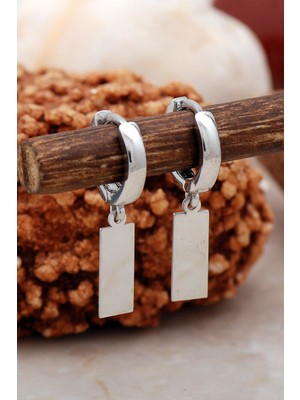 Sümer Telkari Plaka Rodyumlu Gümüş Küpe 5435